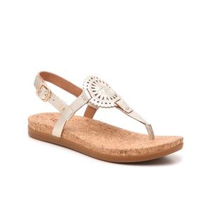 UGG Gold Metallic Ayden Sandals